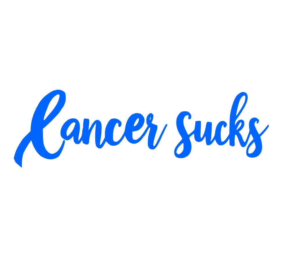 Cancer Sucks Colon cancer awareness decal
